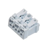 Lüsterklemme, 3-polig mit Hebel 0,75-2,5mm², max. 16A