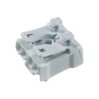 Lüsterklemme, 2-polig mit Hebel0,75-2,5mm², max. 16A