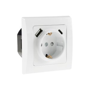 DELPHI Schutzkontakt-Steckdose, weiß 250V~/ 16A,...