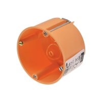 Hohlwanddose Ø 68 x 47mm inkl. Geräteschrauben, orange