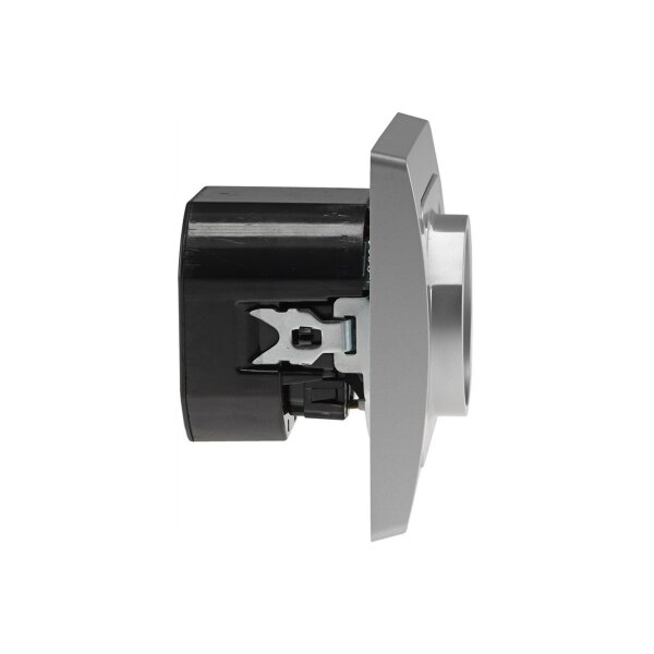 DELPHI Schutzkontakt-Steckdose, silber 250V~/ 16A, Unterputz, USB-C / PD