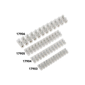 Lüsterklemmen für 2,5-4,0mm², 12 Klemmen Messingeinsatz, transparent