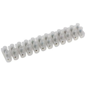 Lüsterklemmen für 2,5-4,0mm², 12 Klemmen Messingeinsatz, transparent