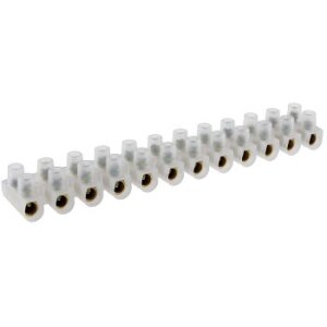 Lüsterklemmen für 10-16mm², 12 Klemmen Messingeinsatz, transparent