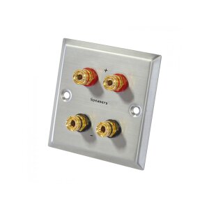 DYNAVOX LS-WAND-ANSCHLUSSBLENDE Edelstahl 2...