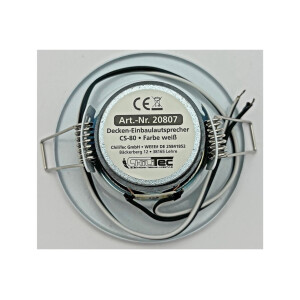 Decken-Einbaulautsprecher "Mini" Halogen-Look, 8cm Ø, 6cm Einbau, weiß