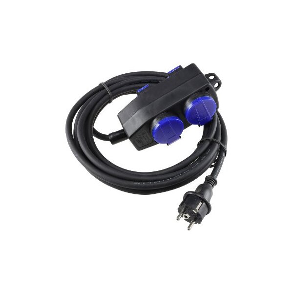 Werkstatt-Steckdose, 4-fach IP44, mit Aufhänger, 5m Zuleitung