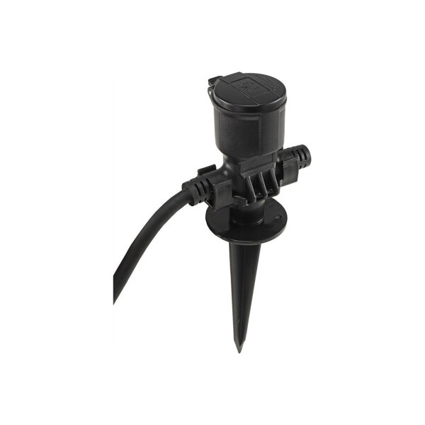 Gartensteckdose für Außen, IP44, 5-fach Einzelsteckdosen, 5+2,5+2,5+2,5+2,5m