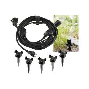 Gartensteckdose für Außen, IP44, 5-fach...