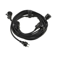 Gartensteckdose für Außen, IP44, 5-fach Einzelsteckdosen, 5+2,5+2,5+2,5+2,5m