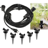 Gartensteckdose für Außen, IP44, 5-fach Einzelsteckdosen, 5+2,5+2,5+2,5+2,5m