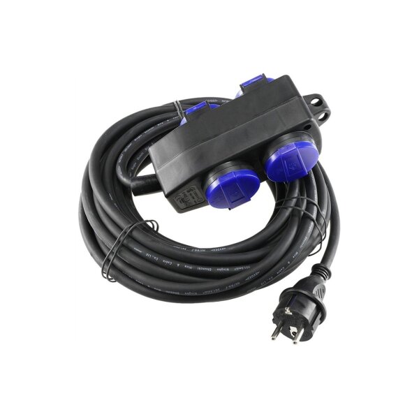 Werkstatt-Steckdose, 4-fach IP44, mit Aufhänger, 10m Zuleitung