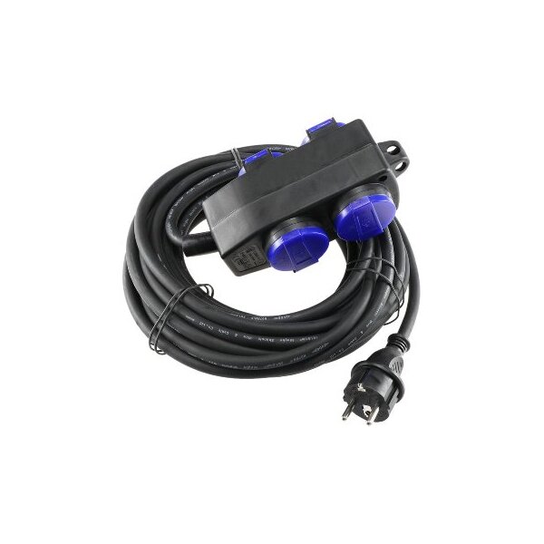 Werkstatt-Steckdose, 4-fach IP44, mit Aufhänger, 10m Zuleitung