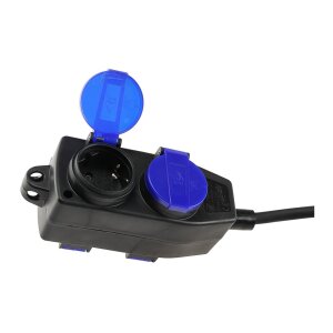 Werkstatt-Steckdose, 4-fach IP44, mit Aufhänger, 10m...