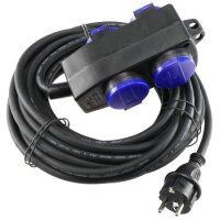 Werkstatt-Steckdose, 4-fach IP44, mit Aufhänger, 10m Zuleitung