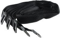 Klettband mit Öse, 5er Pack 80x3cm, schwarz