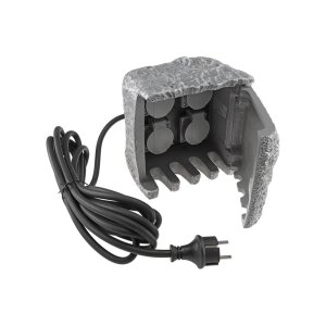 Gartensteckdose "Stone", 4-fach 250V/16A, IP44,...