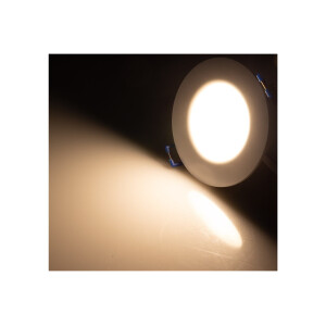 LED-Einbauleuchte "Flat-30 FR-R" 3000K Ø85x30mm, 5W, 460lm, IP44, rund, weiß