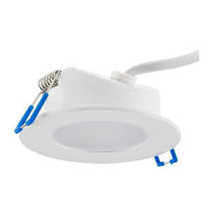 LED-Einbauleuchte "Flat-30 FR-R" 3000K Ø85x30mm, 5W, 460lm, IP44, rund, weiß