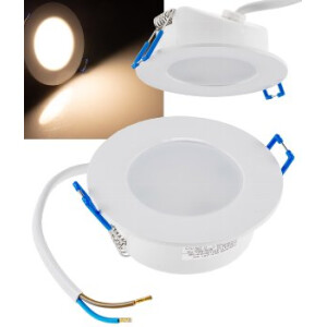 LED-Einbauleuchte "Flat-30 FR-R" 3000K Ø85x30mm, 5W, 460lm, IP44, rund, weiß