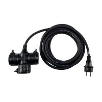 Gartensteckdose für Außen, 3-fach IP44, 5m Zuleitung