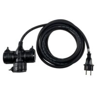 Gartensteckdose für Außen, 3-fach IP44, 5m Zuleitung