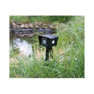 Gartensteckdose mit Erdspieß, 2-fach IP44, 2m Kabel, Zeitschaltuhr