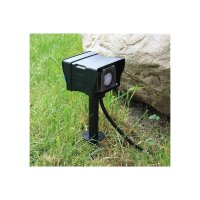 Gartensteckdose mit Erdspieß, 2-fach IP44, 2m Kabel, Zeitschaltuhr