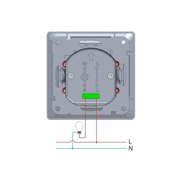 MILOS Bewegungsmelder 160°,weiß matt LED geeignet, 250V~, Unterputz, 2-Draht