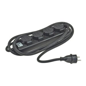 Gartensteckdosenleiste für Außen, 4-fach IP44,...