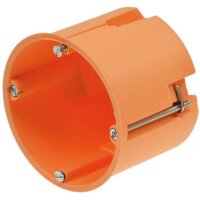 Hohlwanddose Ø 68 x 61mm inkl. Geräteschrauben, orange