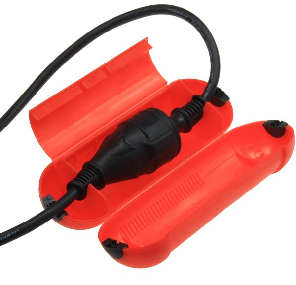 Sicherheits-Schutzbox für Kabel, IP44 205 x Ø 68mm, rot