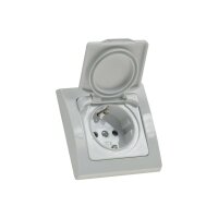 DELPHI Schutzkontakt-Steckdosen 3er-Set – mit Klappdeckel, hochglänzend, 230?V, Innenbereich