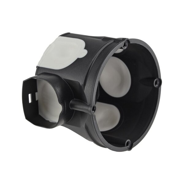 ChiliTec Unterputz UP Schalterdose | Ø 60x46mm | Winddicht | M25 Tunnel | Rast-Kupplung | schwarz