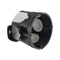 ChiliTec Unterputz UP Schalterdose | Ø 60x46mm | Winddicht | M25 Tunnel | Rast-Kupplung | schwarz