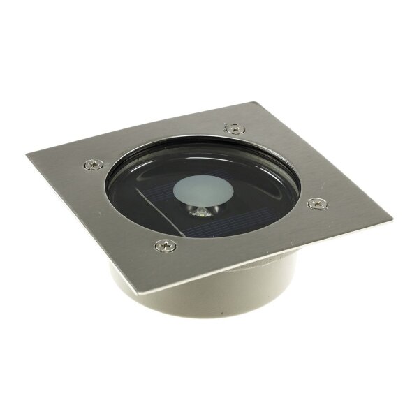 Solar Bodenstrahler „CTB-E“ – Edelstahl, 105×105×40?mm, IP44, trittfest, 600?mAh Akku