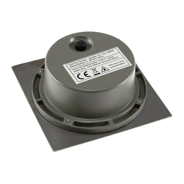 Solar Bodenstrahler „CTB-E“ – Edelstahl, 105×105×40?mm, IP44, trittfest, 600?mAh Akku