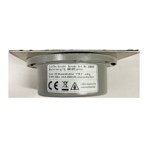 Solar Bodenstrahler „CTB-E“ – Edelstahl, 105×105×40?mm, IP44, trittfest, 600?mAh Akku