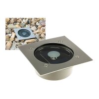 Solar Bodenstrahler „CTB-E“ – Edelstahl, 105×105×40?mm, IP44, trittfest, 600?mAh Akku