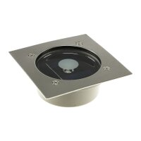 Solar Bodenstrahler „CTB-E“ – Edelstahl, 105×105×40?mm, IP44, trittfest, 600?mAh Akku