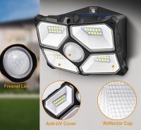 ChiliTec LED Solar Wandleuchte mit Bewegungsmelder für Aussen IP65 160° Erfassung 125x80x90mm