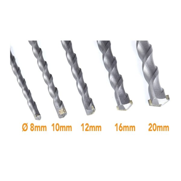 SDS Bohrer Set 5-teilig 600?mm – Ø8–20?mm für Beton, Stein & Zement