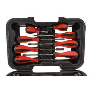 Schraubendreher Set 58 Teile Profi Schraubendrehersatz Bits Magnethalter im Koffer, Schlitz- Kreuz- Torx- Präzisionsschraubendreher