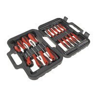 Schraubendreher Set 58 Teile Profi Schraubendrehersatz Bits Magnethalter im Koffer, Schlitz- Kreuz- Torx- Präzisionsschraubendreher