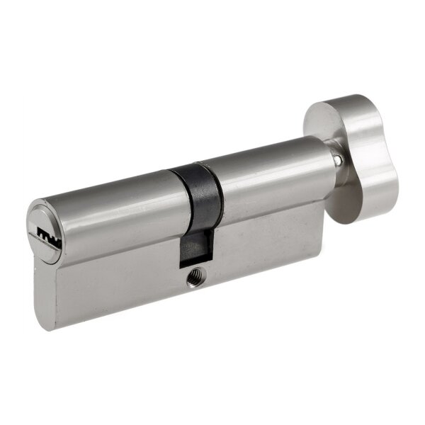 Profil-Schließzylinder 80 mm mit Drehknauf | 5 Sicherheitsschlüssel