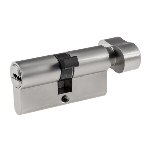 Schließzylinder mit Knauf Türschloss Zylinderschloss Profilzylinder inkl. 5 Sicherheits-Schlüsseln (1, 30+30mm I 60mm)
