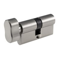 Schließzylinder mit Knauf Türschloss Zylinderschloss Profilzylinder inkl. 5 Sicherheits-Schlüsseln (1, 30+30mm I 60mm)