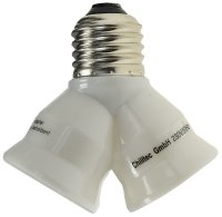 2-fach Lampenfassung Y-Adapter für E27 Lampen...