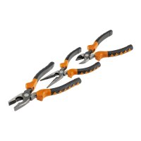 Profi Zangen Set 3-teilig Seitenschneider 15cm Spitzzange 15cm Kombizange 18cm 3-teilig isolierte Griffe mit Anti Rutsch Beschichtung