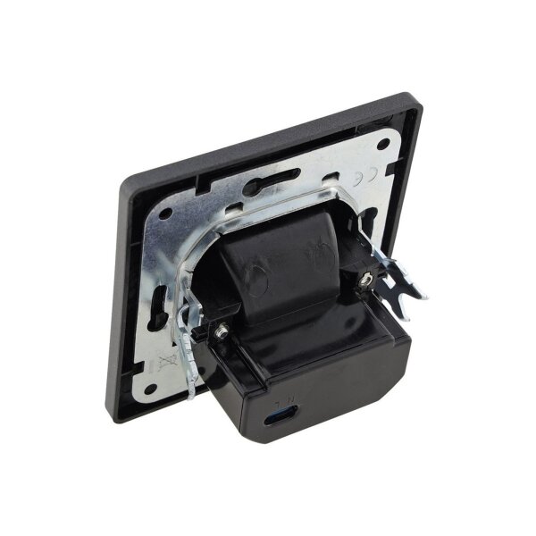 Milos Treppen Einbauleuchte LED Stufenleuchte Unterputz 1,5Watt 110Lumen Licht 3000k / Warmweiß Für UP 60mm Dosen Grau Anthrazit